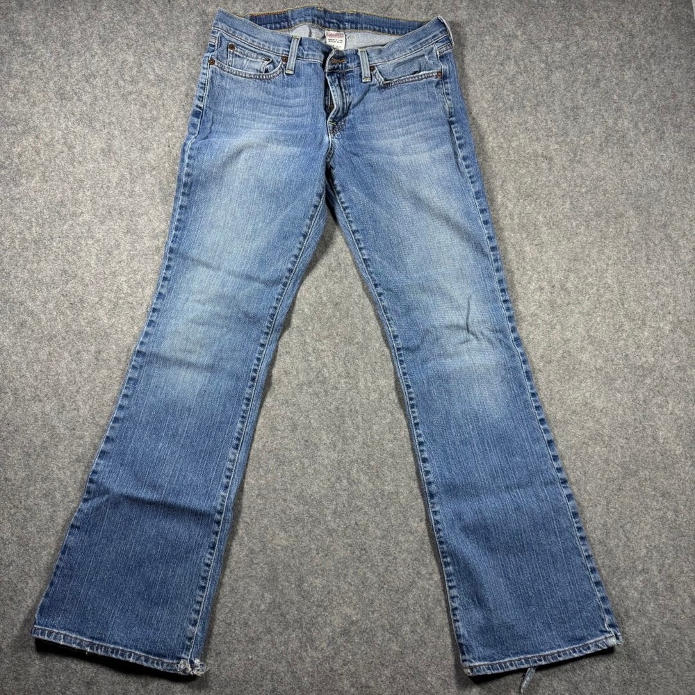 Lucky Brand Sweet N Low Bootcut Jeans Womens 30x30 Blue Distressed Medium Y2K